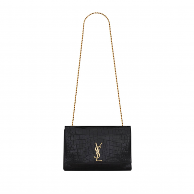 YSL REVERSIBLE KATE MEDIUM IN CROCODILE-EMBOSSED LEATHER 55380424O1W1062 (28.5*20*6cm)
